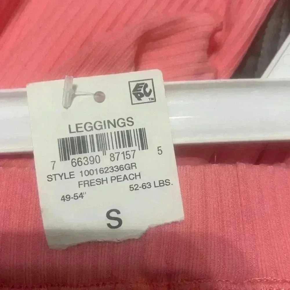 Epic Threads Girls Peachy Pink Extra Soft Leggings. Size Small